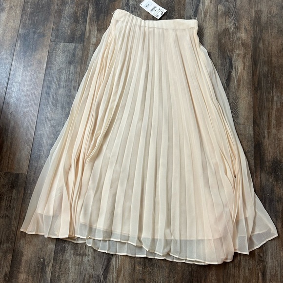 Zara Beige Pleated Skirt - Picture 6 of 8